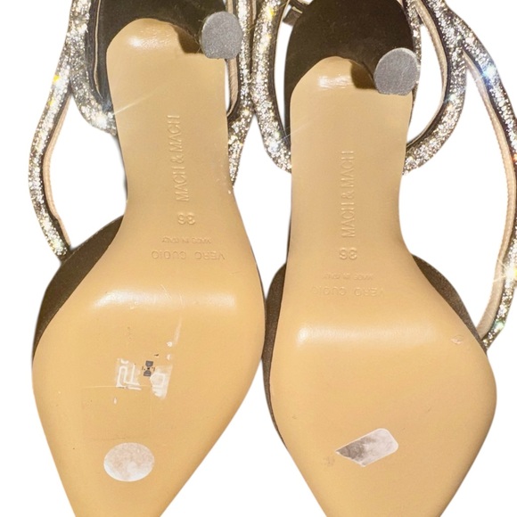 MACH & MACH Triple Heart 110 Satin Pumps US 6 - Picture 7 of 8